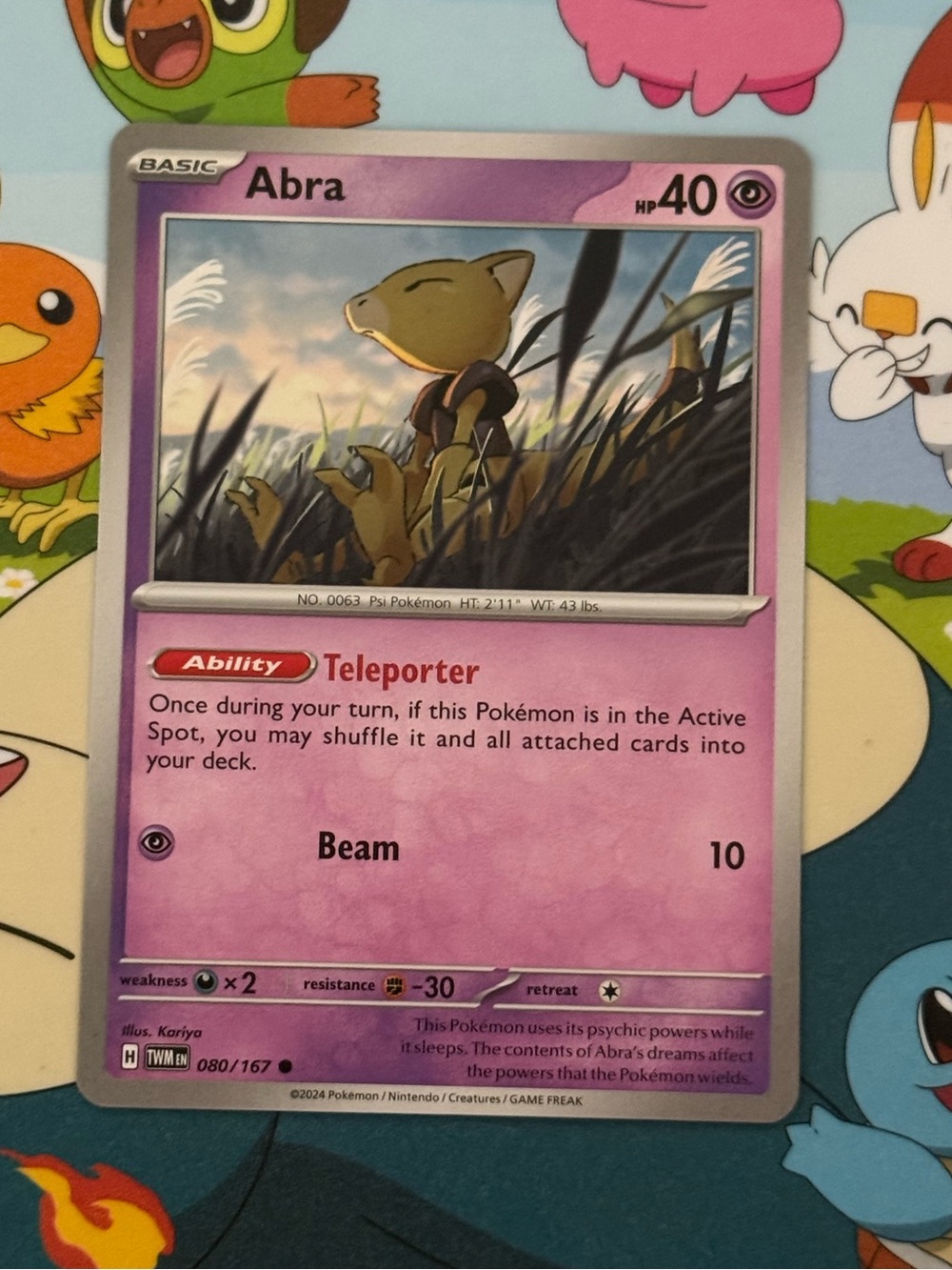 Abra Pokémon Card — Twilight Masquerade